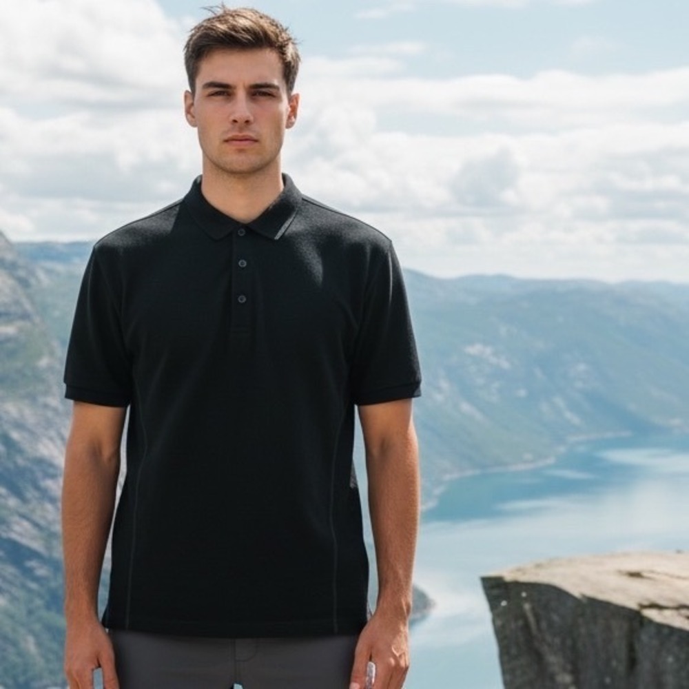 Minus33 Mens Ticonderoga 100% Merino Wool Polo‎ Shirt Black 701 Size M